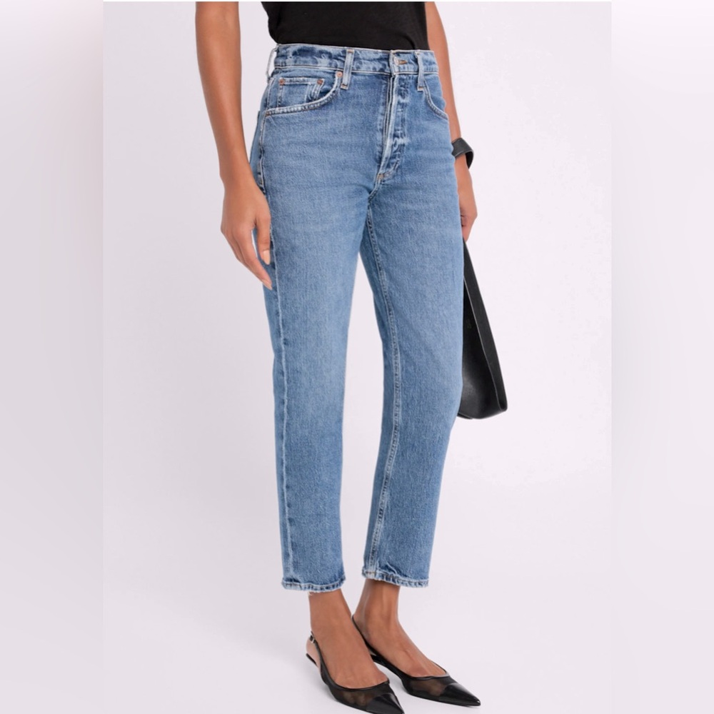 Agolde Blue Straight Leg Jeans